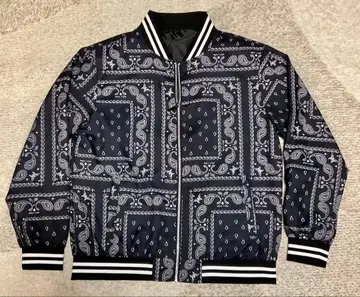블랙 페이즐리 스타디움 자켓 (S) 새상품!