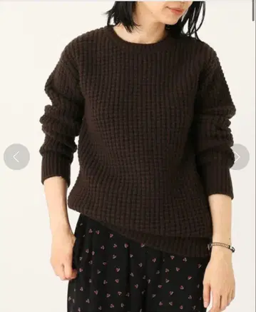 HARDY NOIR 와플 편직 롱 풀오버