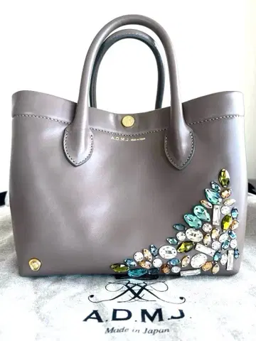 ADMJ 가죽 핸드백 스와로브스키