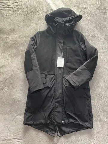 GAP 블랙 모즈 코트 후드 부착