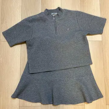 [ 질스튜어트 ] 반팔 셋업 큐롯 스커트 그레이