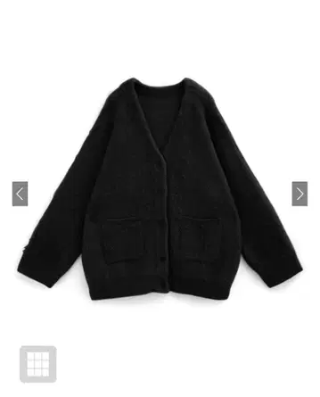 GRL V넥 오버 니트 가디건[mh82] 블랙 택 포함 새상품