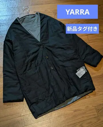 [택 포함 새상품] YARRA 야라 리버서블 충전솜 코트 블랙 x 그레이