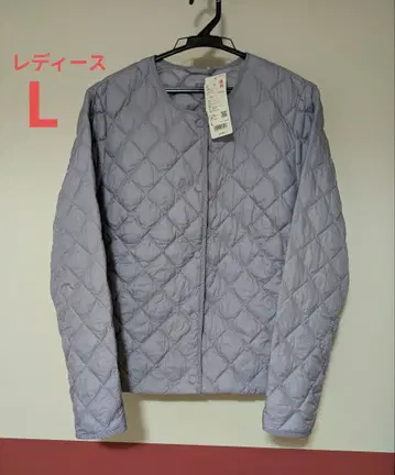 유니클로 여성용 L 사이즈 포켓터블 케이스 포함 노카라 자켓