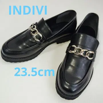 [새상품급] INDIVI 인디비 통굽 비트 로퍼 23.5cm