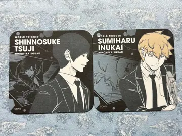 월드 트리거 츠지 신노스케 이누카이 스미하루 아트 코스터