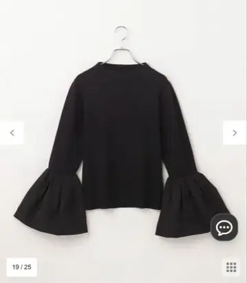 [세탁 가능] 콤비네이션 벨 슬리브 니트