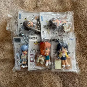 미개봉품 에반게리온 키체인 피규어 에피소드 26 5종