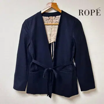 ROPE 노카라 자켓 리본 포함