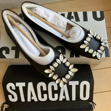 STACCATO 플랫 펌프스 22.5cm 미사용 새상품 블랙