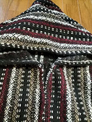 후드 부착 스트라이프 자켓