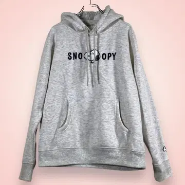 PEANUTS 후드티 옅은 그레이 [ S ]