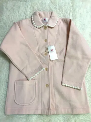 택 포함 새상품 와코루 따뜻한 로브 룸웨어 플리스 소재 핑크색