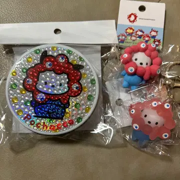 포차코 미야쿠미야쿠 만박 산리오 클리어 컬러 키링 파스텔 3종