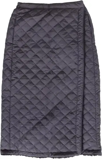 이비자 스토어 보아 안감 퀼팅 랩 스커트 롱 기장 차콜