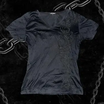 5351 풀옴 플라워 톤 T셔츠 헤이세이 Y2K 갸루 갸루남 V