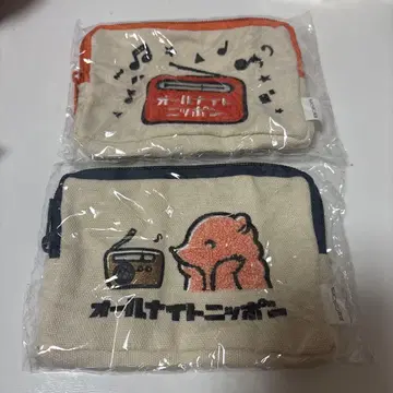 올 나이트 닛폰 캡슐 토이 파우치 가챠가챠 2점 세트