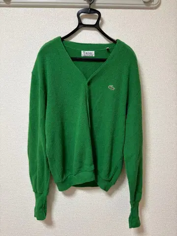 LACOSTE 그린 V넥 가디건 XL 사이즈