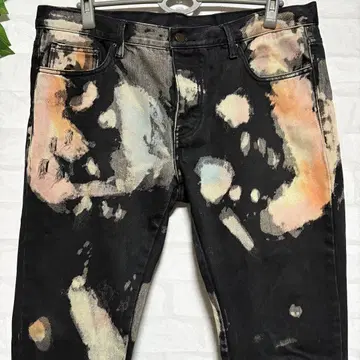 mnml 스플래터 페인트 블랙 진 W36