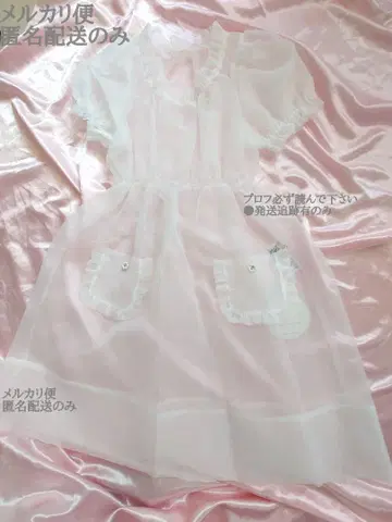 새상품 katie 오간자 원피스 화이트 드레스 반팔 퍼프 소매