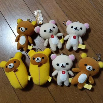 리락쿠마 마스코트 키체인 6개 세트