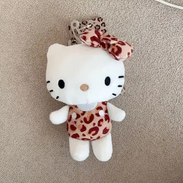헬로키티 참 마스코트 레오파드 무늬 새상품