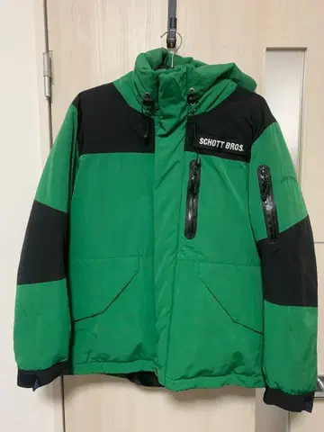 Schott Bros. 다운 자켓 XL 그린/블랙 샷 다운
