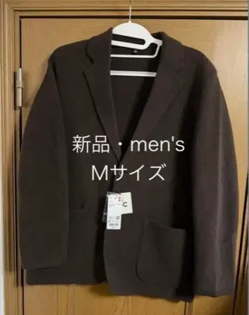 새상품 남성용 M 사이즈 니트 자켓 다크 브라운