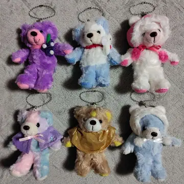 지역 한정 베어 볼체인 마스코트 6체 세트