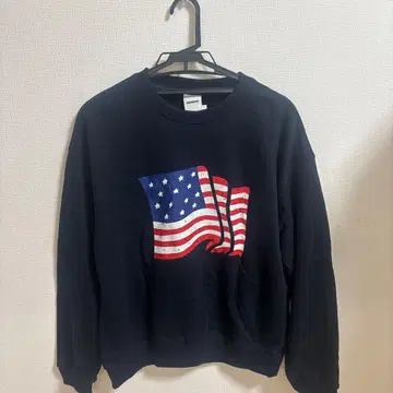 미국 국기 프린트 네이비 트레이닝복