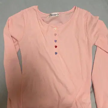 Tina-Jojun 핑크 긴팔 T셔츠