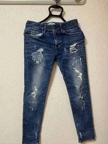 DIGREEN 데미지 가공 데님 팬츠 S 사이즈