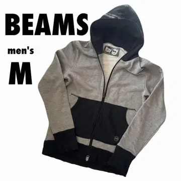 [ BEAMS ] 빔즈 남성용 집업 후드티 바이컬러 M