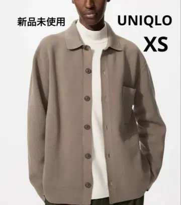 밀라노 리브 셔츠 가디건 XS 베이지 유니클로 UNIQLO 미사용 새상품