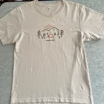 mont-bell 몽벨 산의 아침 코튼 T셔츠 아이보리 캠핑 M