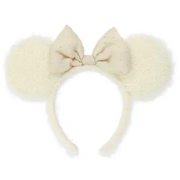 미키마우스 모양 머리띠 (크림색, 화이트 계열)