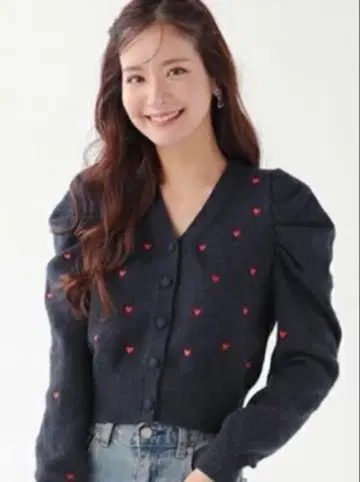 fitmore 핏모어 하트 니트 가디건 coara 콜라보