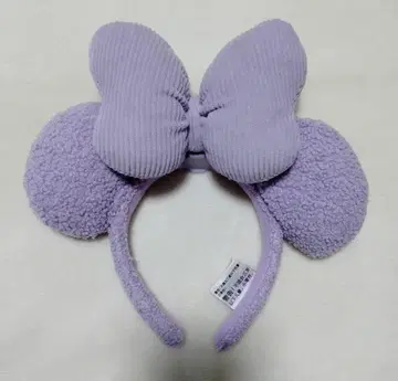 디즈니 미니 홍콩 디즈니 한정판 머리띠 보아 복슬복슬 퍼플