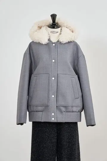 shirocon 푸들 후드 본딩 자켓