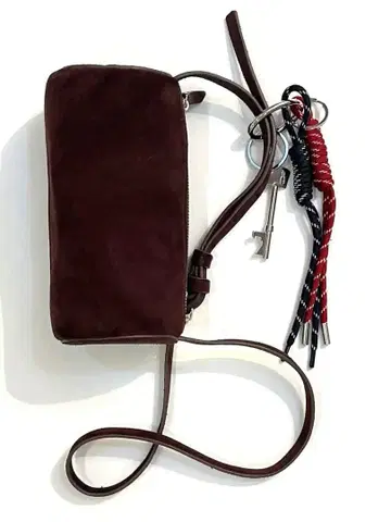 ZARA 가죽 보스턴 파우치 덤 포함 스웨이드 백