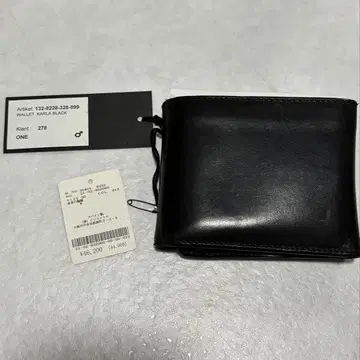 ANN DEMEULEMEESTER 이단 접이식 지갑 블랙