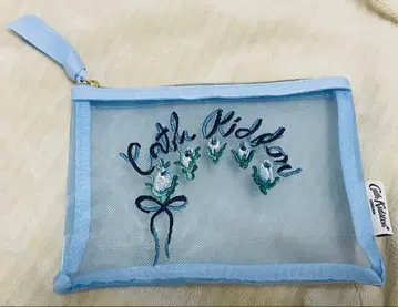 Cath Kidston 미사용 새상품 메쉬 파우치 색스 키드슨 스카이블루
