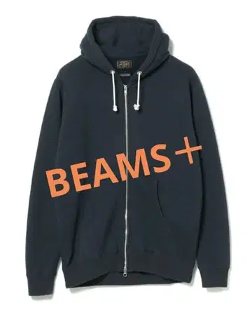 BEAMS 플러스 빔즈 오리지널 풀 집업 후드티 일본제