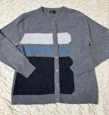 나추라레 캐시미어 100% 가디건 큐빅 M L