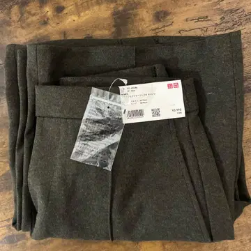 브러쉬드 저지 와이드 팬츠 올리브 L UNIQLO