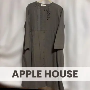 [ AH ] 면린넨 원피스 ( 그레이 ) [ 애플하우스 ]