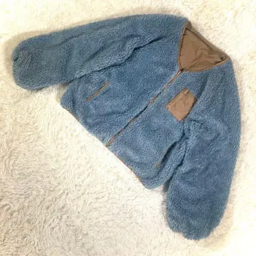 쥬에티 [ M ] 보아 자켓 래글런 루즈핏 블루 계열 포켓 부착