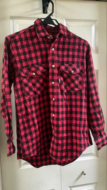 THE NORTH FACE 빨검 체크 플란넬 셔츠 M