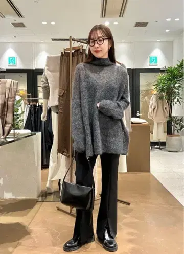 [새상품급!] 위무카무제트 KID 모헤어 터틀넥 풀오버