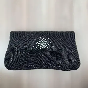 새상품급 IGIN 이긴 체인 비즈 백 큐빅 블랙 결혼식